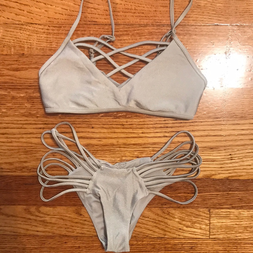 Tan Strappy Bikini